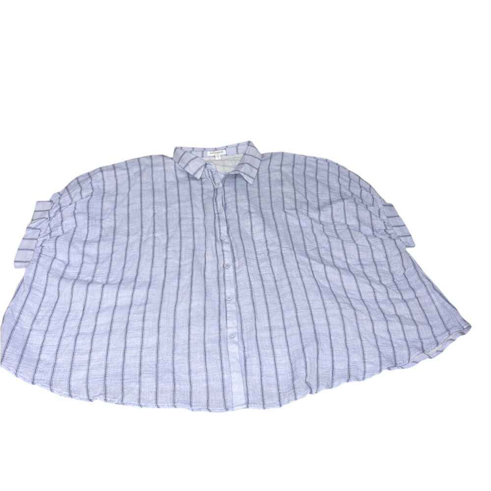 Anniewear Striped Button-Up Shirt Size Medium